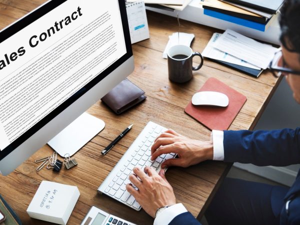 Sales Contract Forms Documents Legal Concept